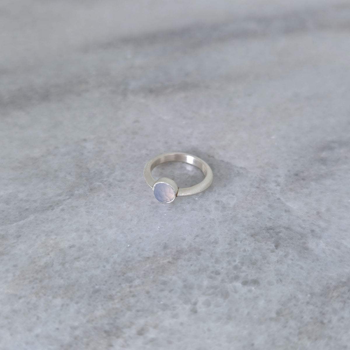 Chalcedony in Silver Ring