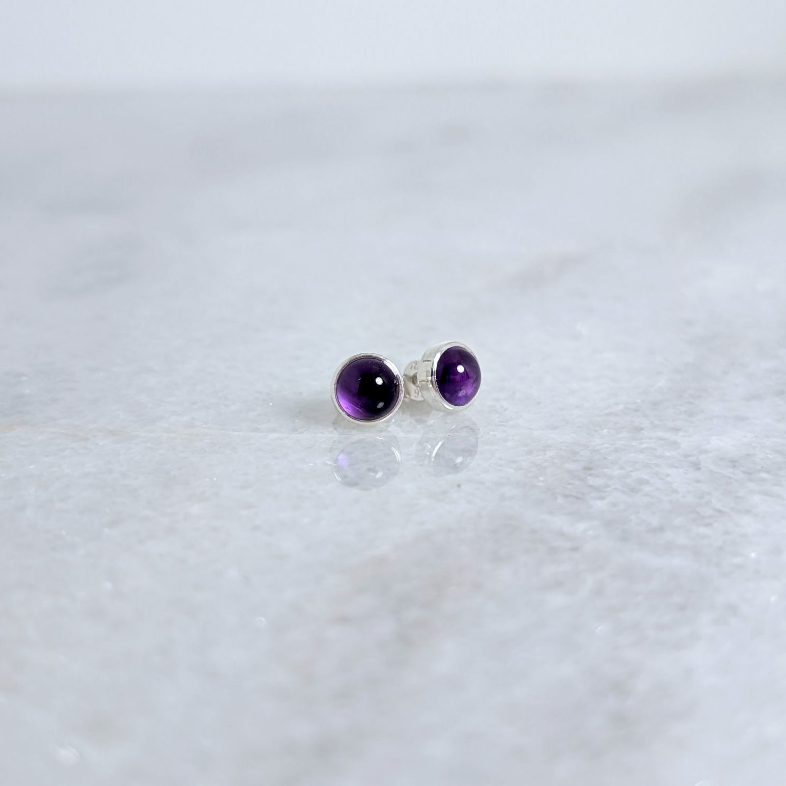 Gem Studs in Silver