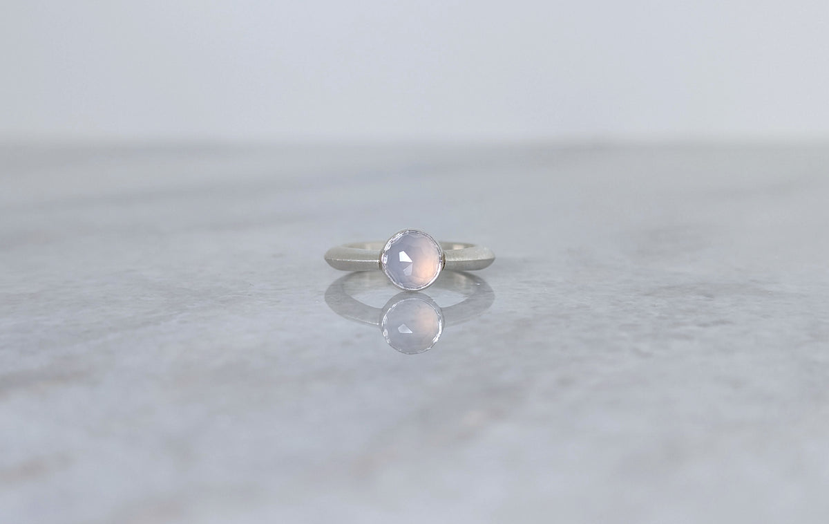 Chalcedony in Silver Ring