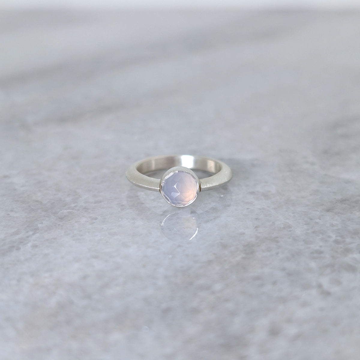 Chalcedony in Silver Ring