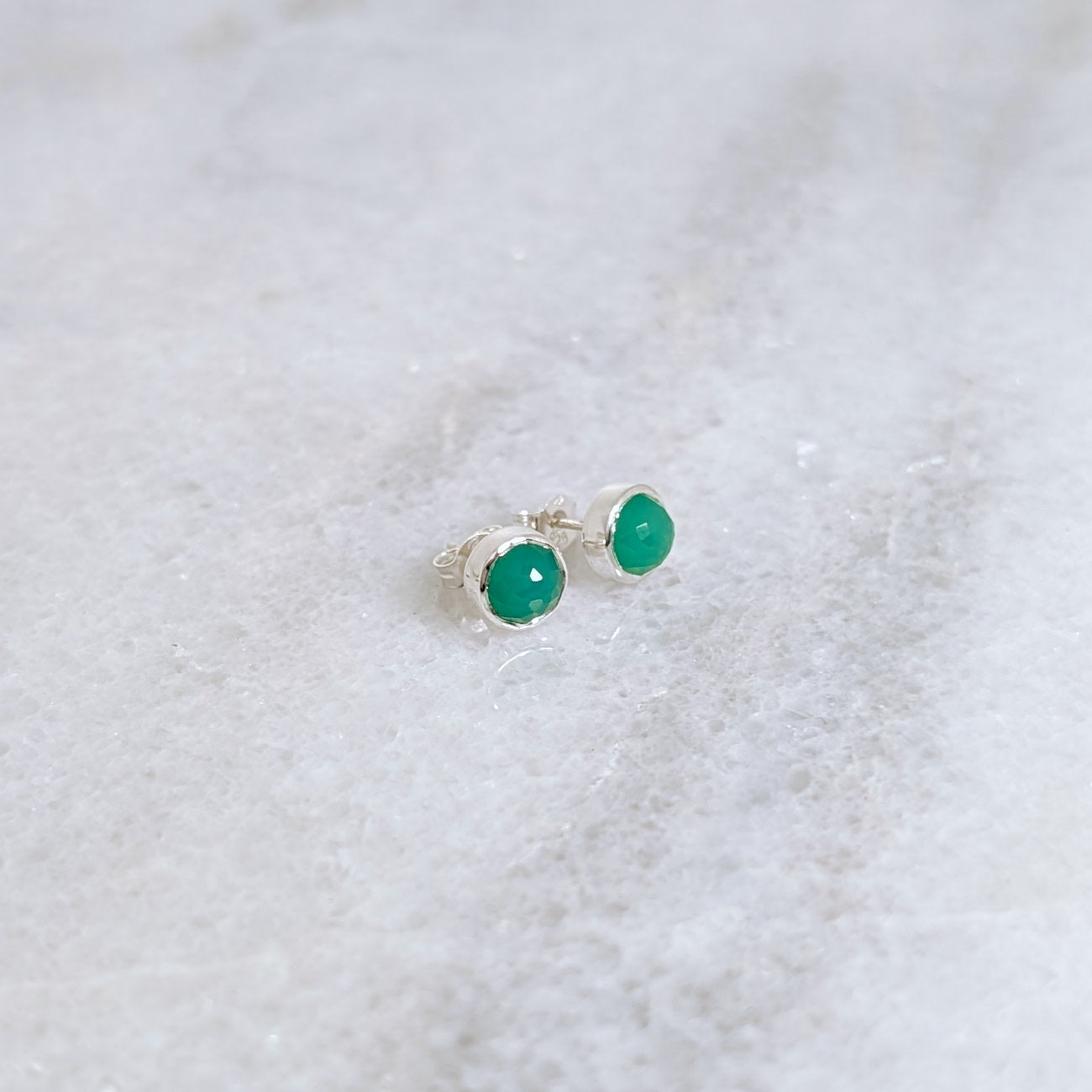 Gem Studs in Silver