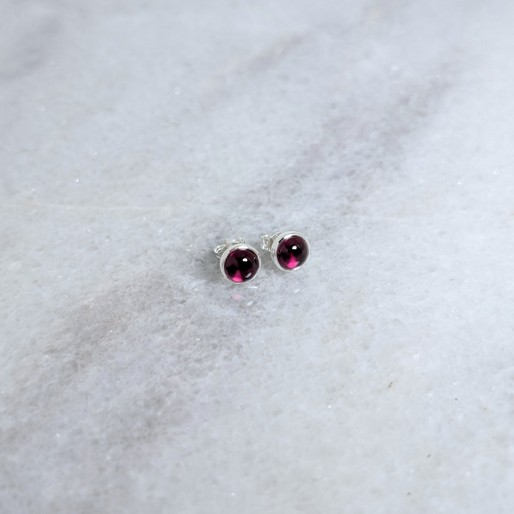 Gem Studs in Silver